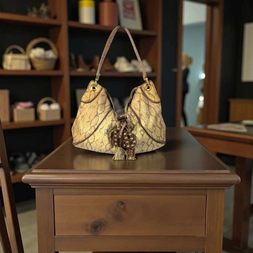 Henri Bendel Snake Skin Hobo Bag